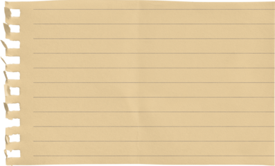 Small Notepad Folded Yellow Page Lined isolated on transparent background