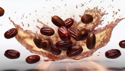 dates in motion against white