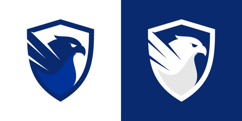 eagle and shield simple logo.