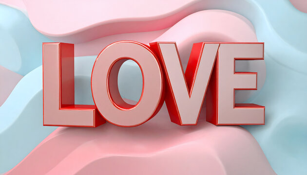 Groovy Retro Repeat, valentine: Swirling love shapes pop with retro funky typography bright declaration of affection on Valentine day