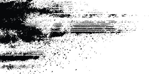 Abstract grunge black and white distressed texture background. Abstract texture dust particle and dust grain on white background. dirt overlay or screen effect use for grunge and vintage image style.