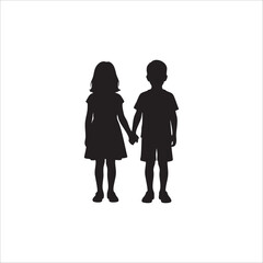 girl and boy icon. isolated on white backgroundgirl and boy icon. isolated on white background