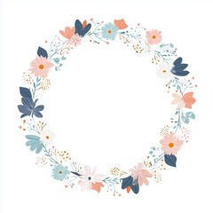 Delicate Floral Wreath Featuring Vibrant Colors and Various Blooms, Perfect for Celebratory Occasions or Decorative Use