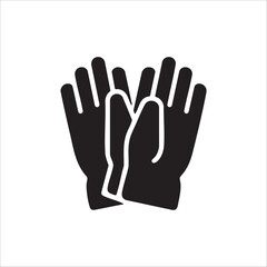 gloves bag icon. isolated on white background
