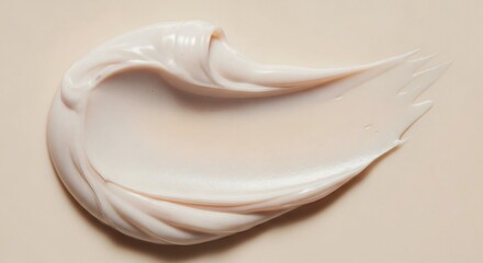 Creamy Skincare Texture A Smooth Swatch on a Pastel Background