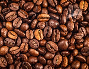 Roasted Coffee Beans Texture Background