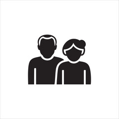 Elderly couple icon. isolated on white background