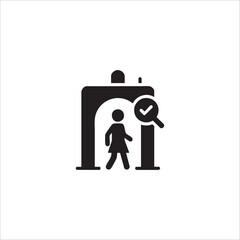 Security check icon. isolated on white background