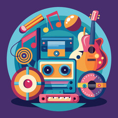 Fototapeta premium nostalgic music vibe.