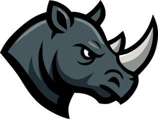 Fierce Rhino Head Esport Mascot Logo