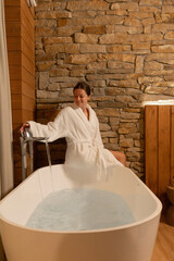 Relaxing spa experience in a tranquil setting with a soak
