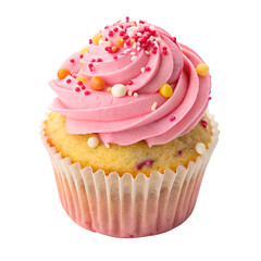 Cupcake isolated on white background.