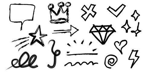 graffiti font vector, set of arrows and symbols, vector set of arrows, graffiti font vector, graffiti font and numbers, graffiti font vector illustration, set of hand drawn arrows