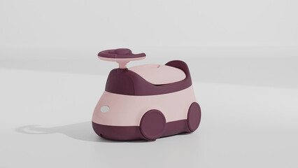 pink and white baby car