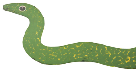 Naklejka premium PNG Snake painting reptile animal.