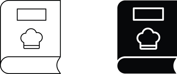 recipe book  icon vector graphic illustration  with white background flat hand made icon fill icon .