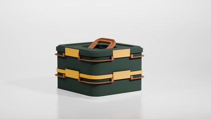 3d render of a red toolbox