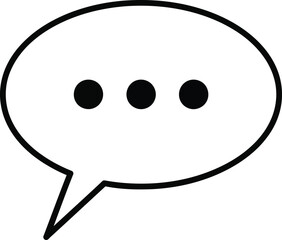 Illustration of speech bubble with ellipsis for communication