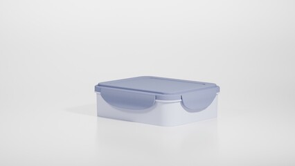 white plastic box with lid