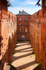 Nave of Tartu Cathedral aka Dorpat Cathedral, a former catholic church in Tartu (Dorpat), Estonia