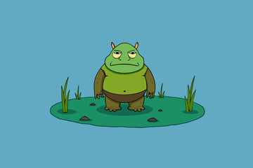 Fantasy Swamp Home of an Ogre vector illustration