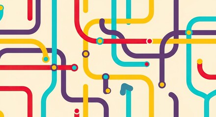 Modern abstract design with vibrant colorful intersecting lines and circles, perfect for tech startup branding or creative marketing campaign backgrounds