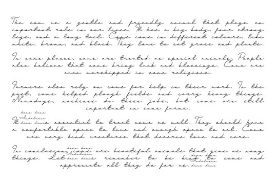 Gentle and friendly animal with long tail text sample