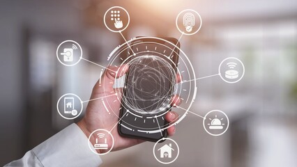 Concept of smart home automation enhances modern living. This innovative smart home system provides security, convenience, and control for a connected lifestyle. Gist