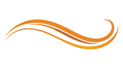 Abstract orange wave design with curved lines on a white background creating a flowy effect