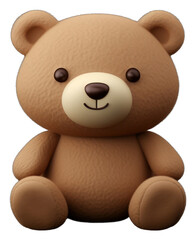 PNG Cartoon bear toy representation.