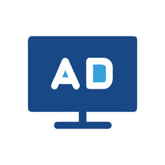 TV Advertising Screen Vector