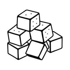 black and white cube