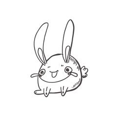 Fototapeta premium vector illustration of a cartoon rabbit