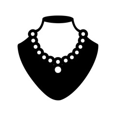 Elegant Pearl Necklace Displayed on a Stand, Representing Timeless Fashion and Jewelry
