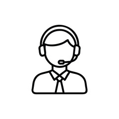 Call Center Agent Headset Icon