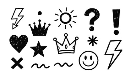 set of vector icons of different shapes