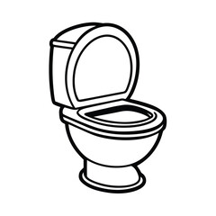 toilet bowl isolated on white