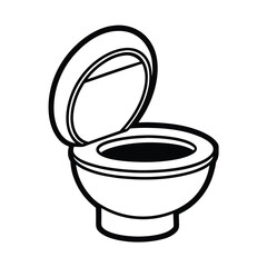 toilet bowl vector illustration