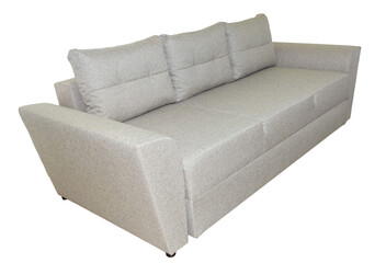 Gray sofa isolated on white background