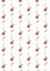 Watercolor background with sprigs of holly. Cozy winter design. Hand painted element for invitation, social media and posters.