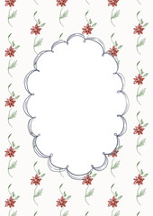 Watercolor background with sprigs of holly. Cozy winter design. Hand painted element for invitation, social media and posters.