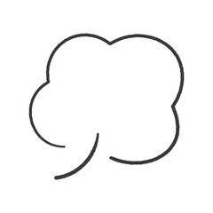 手書きの湯気や蒸気のような形の吹き出し - 冬の寒気やため息･ホカホカあたたかいイメージの装飾の素材