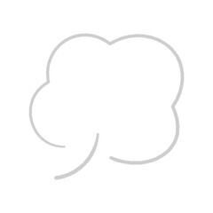 手書きの湯気や蒸気のような形のグレーの吹き出し - 冬の寒気やため息･ホカホカあたたかいイメージ装飾