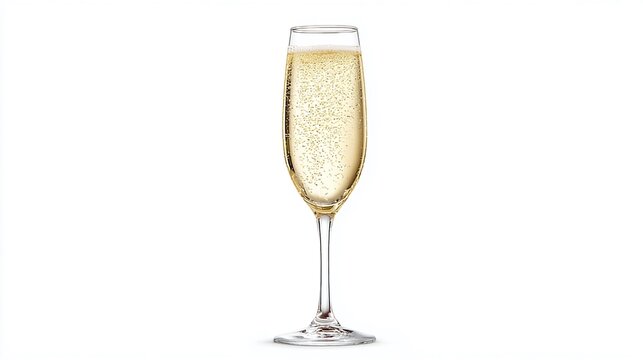 Elegant flute of sparkling champagne with golden bubbles for celebrating special occasions and festive holiday events, perfect for sophisticated gatherings and upscale parties