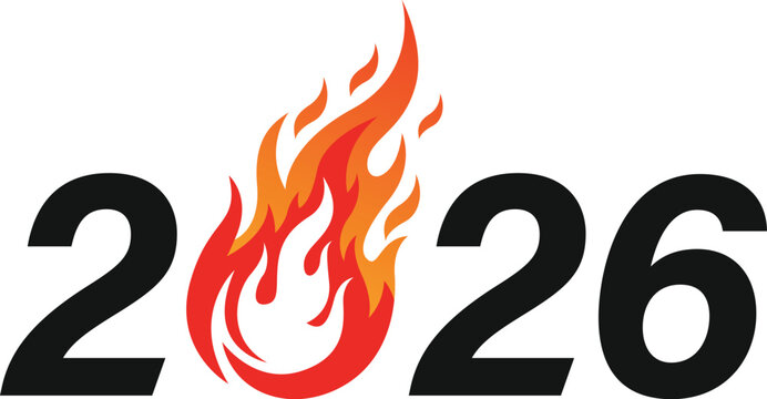 Fiery 2026 Illustration &mdash; Ignite the Future Concept Art for New Year Celebration