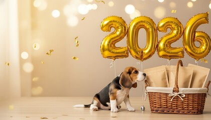 A festive collection of food for your most loyal friend, the beagle, in 2026.