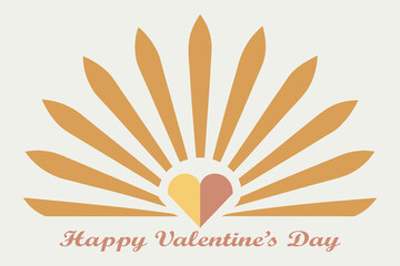 Valentine Art Deco Liquid Sunburst Vector