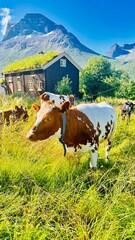 cows in the mountains
