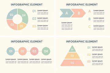 Infographic elements for business presentations and data visualization