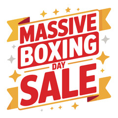 Naklejka premium Massive sale typographic badge design – Ideal for shopping events, discount flyers, or e-commerce banners.